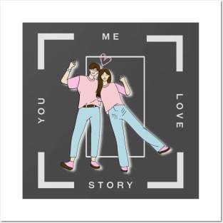 Our love story korean couple Posters and Art